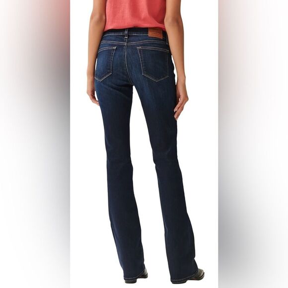 Classic Dark Blue Boot Cut Jeans - Picture 2 of 11